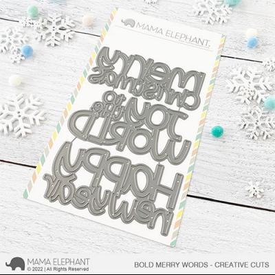 Mama Elephant Creative Cuts - Bold Merry Words